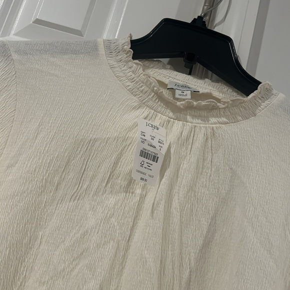 NWT J.Crew Ruffleneck Top - Picture 2 of 7